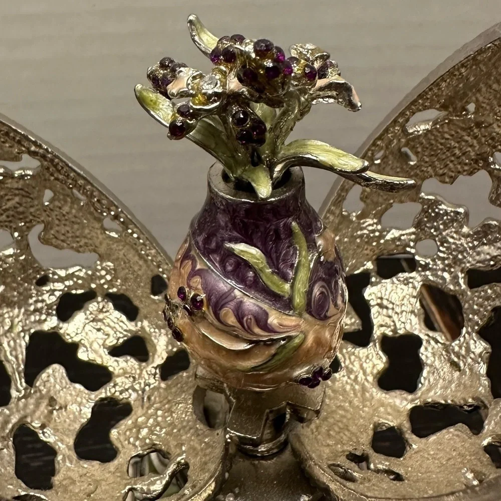Jeweled Gem Music Box Collection Covered Egg By Collette Et Cie Song The Spring